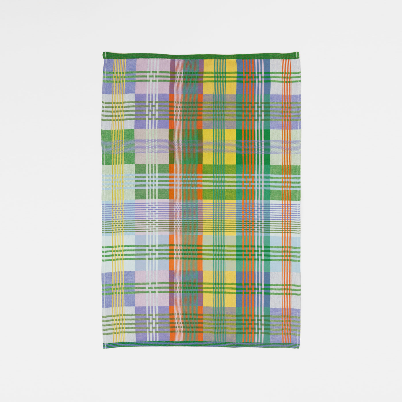 Colorful cotton tea towel made from leftover yarns – 50×70 cm – Foekje Fleur – made in Portugal