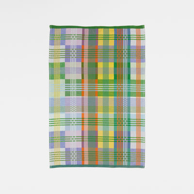 Colorful cotton tea towel made from leftover yarns – 50×70 cm – Foekje Fleur – made in Portugal