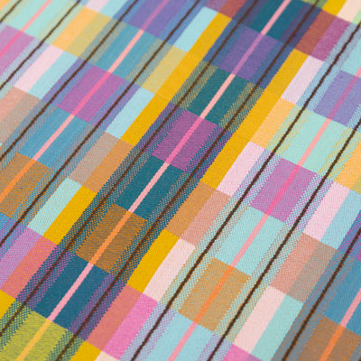 Foekje Fleur tea towel #92B – colourful cotton tea towel made from industry leftover yarns