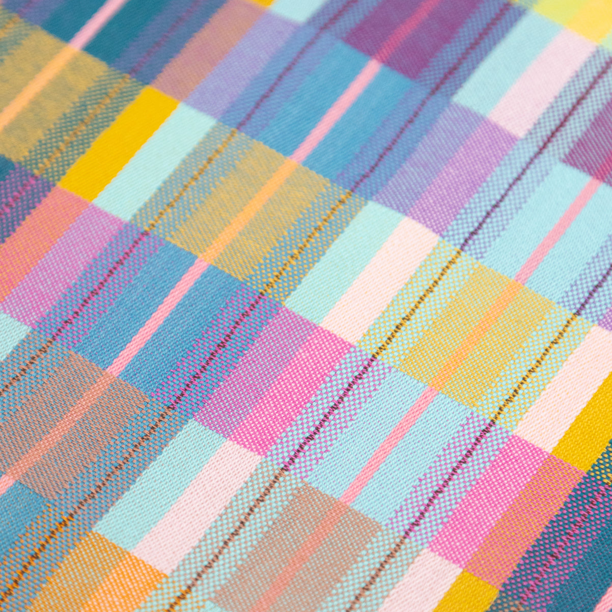 Foekje Fleur tea towel #92B – colourful cotton tea towel made from industry leftover yarns