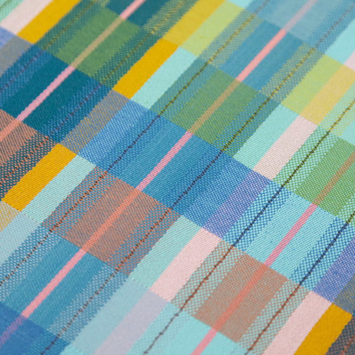 Foekje Fleur tea towel #92B – colourful cotton tea towel made from industry leftover yarns