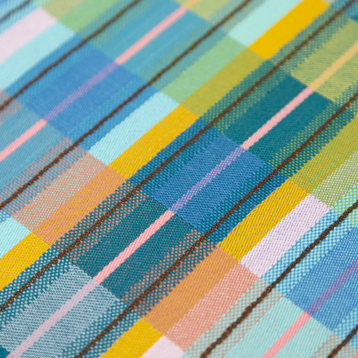 Foekje Fleur tea towel #92B – colourful cotton tea towel made from industry leftover yarns