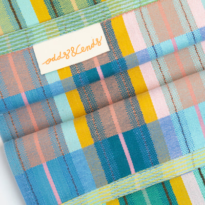 Foekje Fleur tea towel #92B – colourful cotton tea towel made from industry leftover yarns