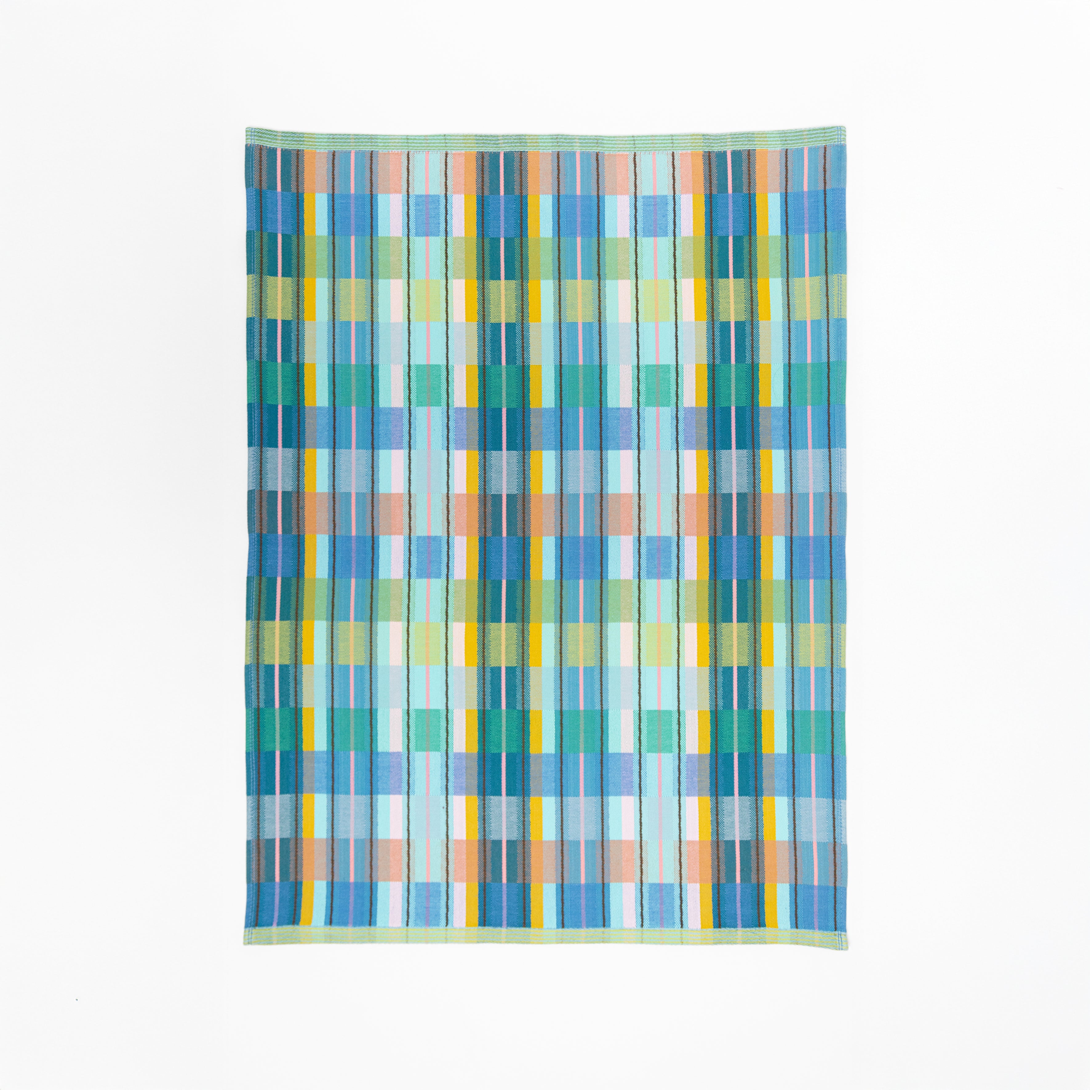 Foekje Fleur tea towel #92B – colourful cotton tea towel made from industry leftover yarns