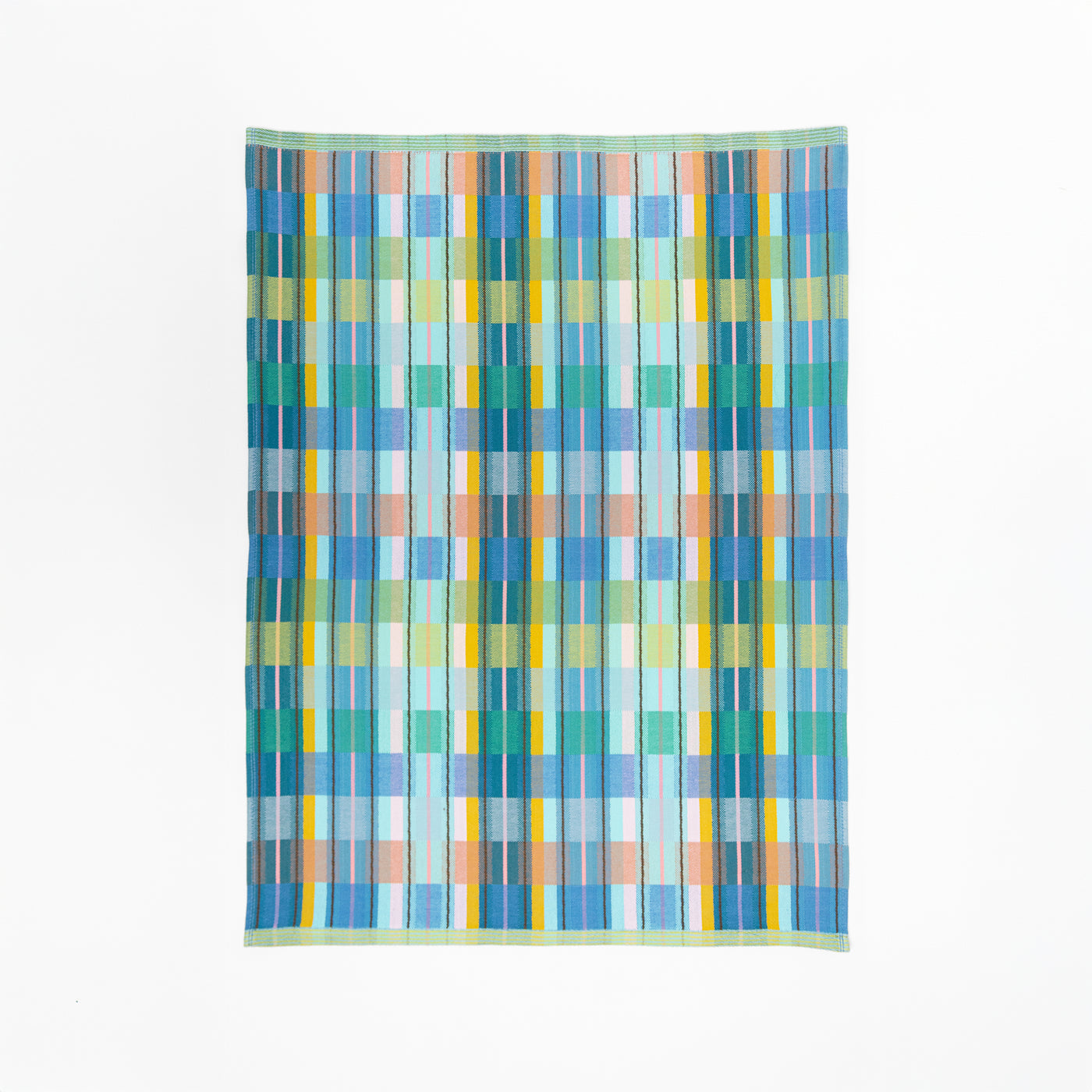 Foekje Fleur tea towel #92B – colourful cotton tea towel made from industry leftover yarns