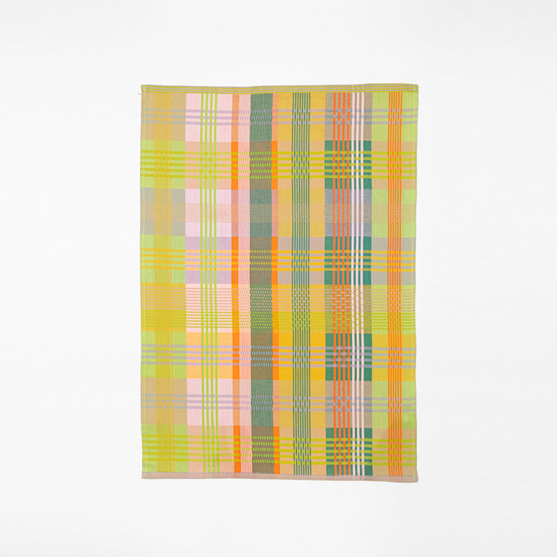 Colorful cotton tea towel made from leftover yarns – 50×70 cm – Foekje Fleur – made in Portugal