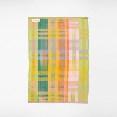Colorful cotton tea towel made from leftover yarns – 50×70 cm – Foekje Fleur – made in Portugal