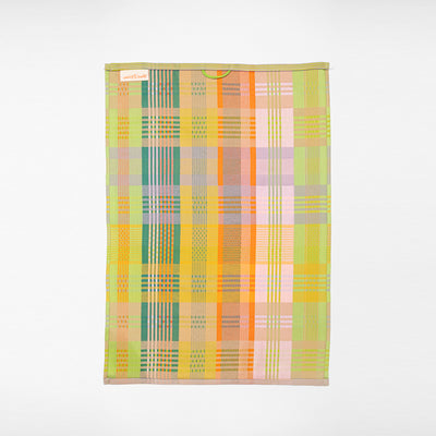 Colorful cotton tea towel made from leftover yarns – 50×70 cm – Foekje Fleur – made in Portugal