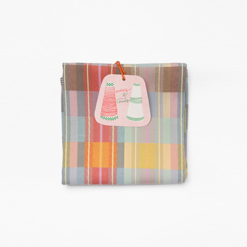 Foekje Fleur tea towel 60A basket in colorful woven design, made from surplus cotton yarns, 50 x 70 cm, sustainable and made in Portugal