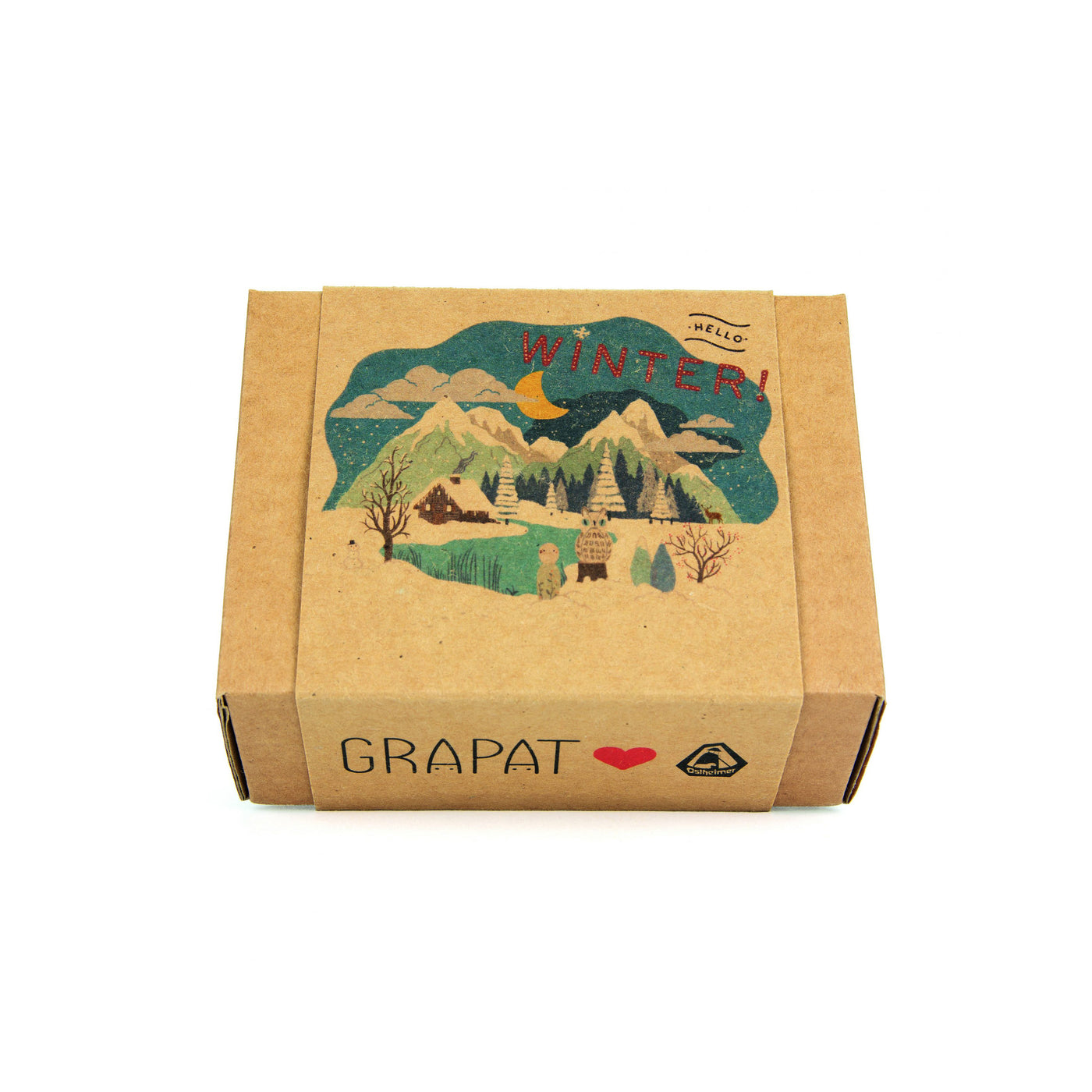 Grapat x Ostheimer Hello Winter limited edition wooden seasonal set with winter-themed pieces