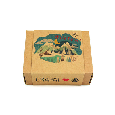 Grapat x Ostheimer Hello Winter limited edition wooden seasonal set with winter-themed pieces