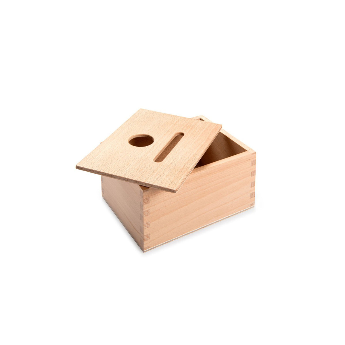 Grapat wooden permanence box toy for babies and toddlers with opening for object play