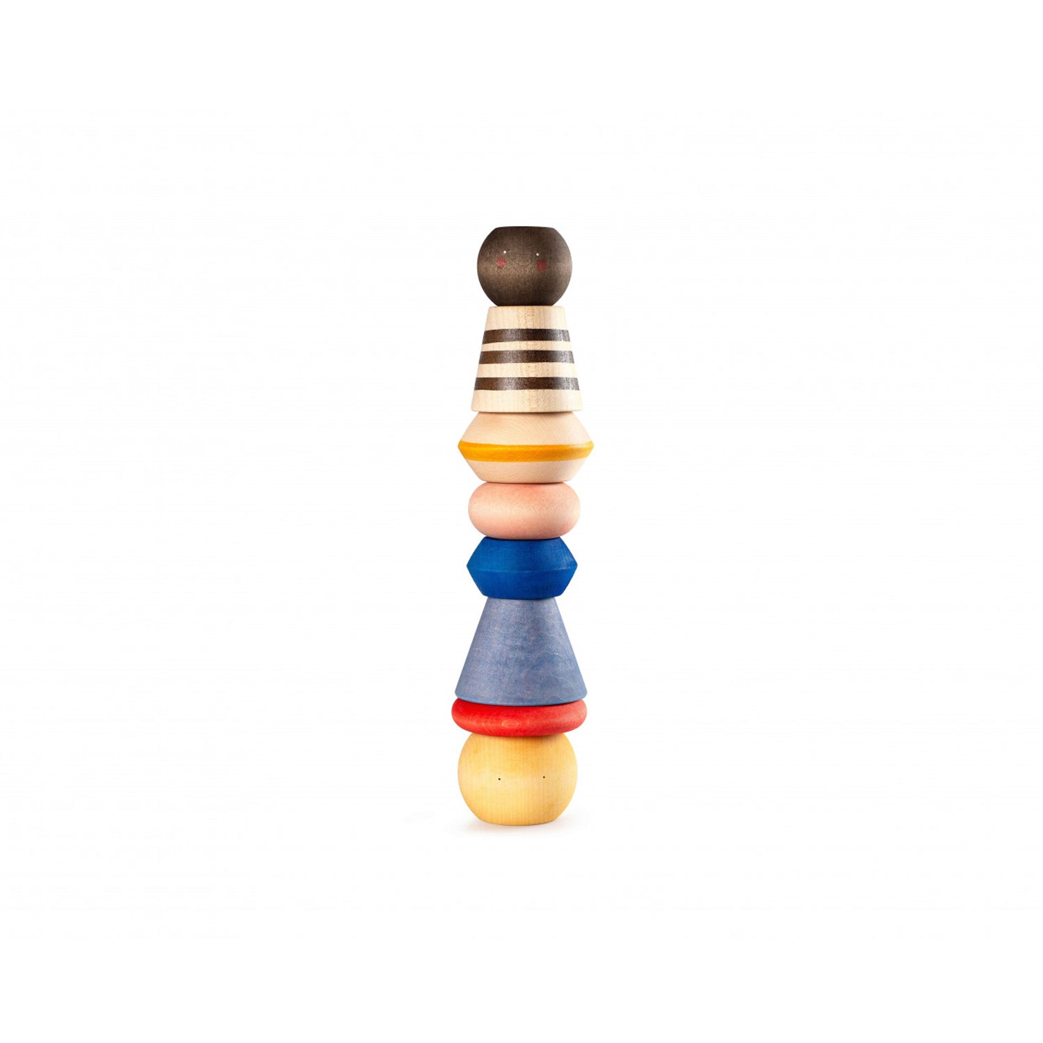 Grapat Serendipity wooden stacking toy with 8 colourful handcrafted pieces
