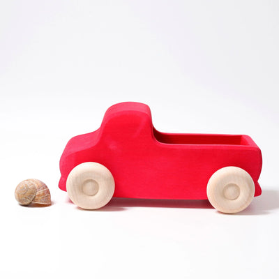 Grimms Large Truck – handcrafted wooden toy truck made from linden wood, ideal first vehicle for toddlers