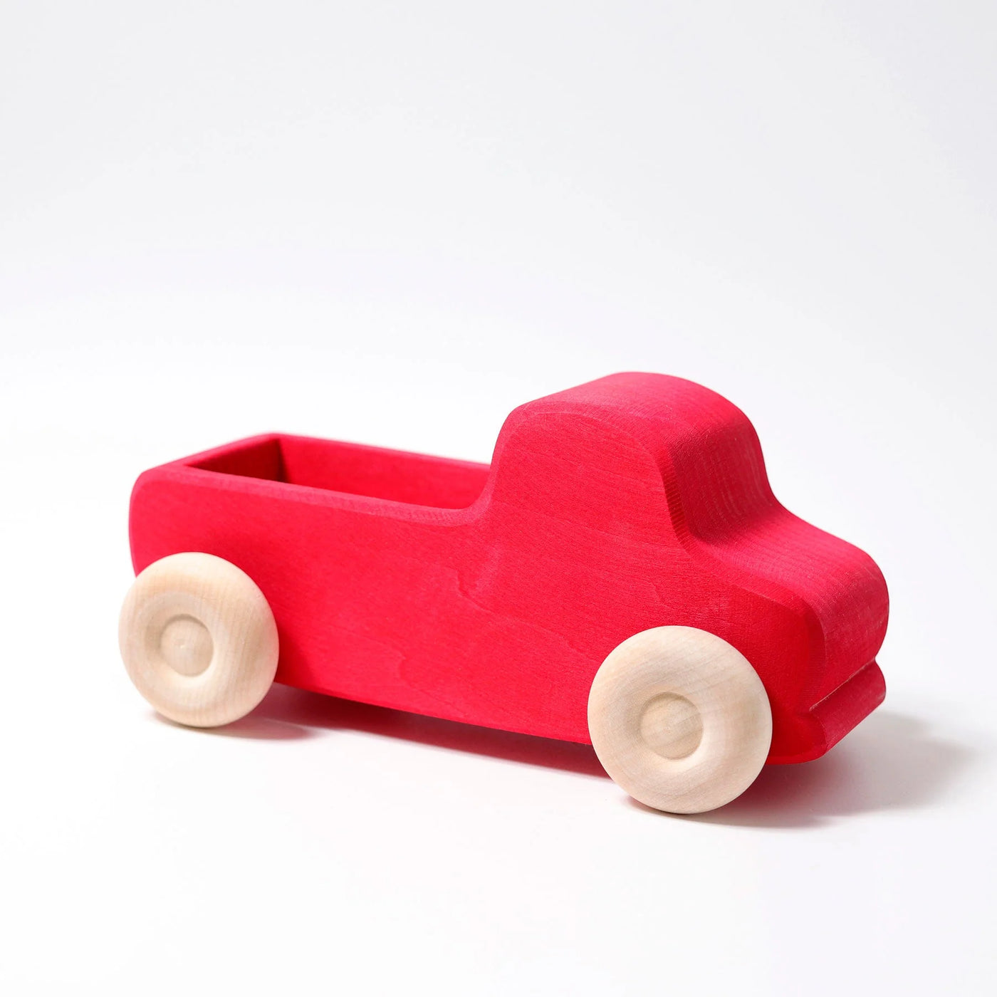 Grimms Large Truck – handcrafted wooden toy truck made from linden wood, ideal first vehicle for toddlers