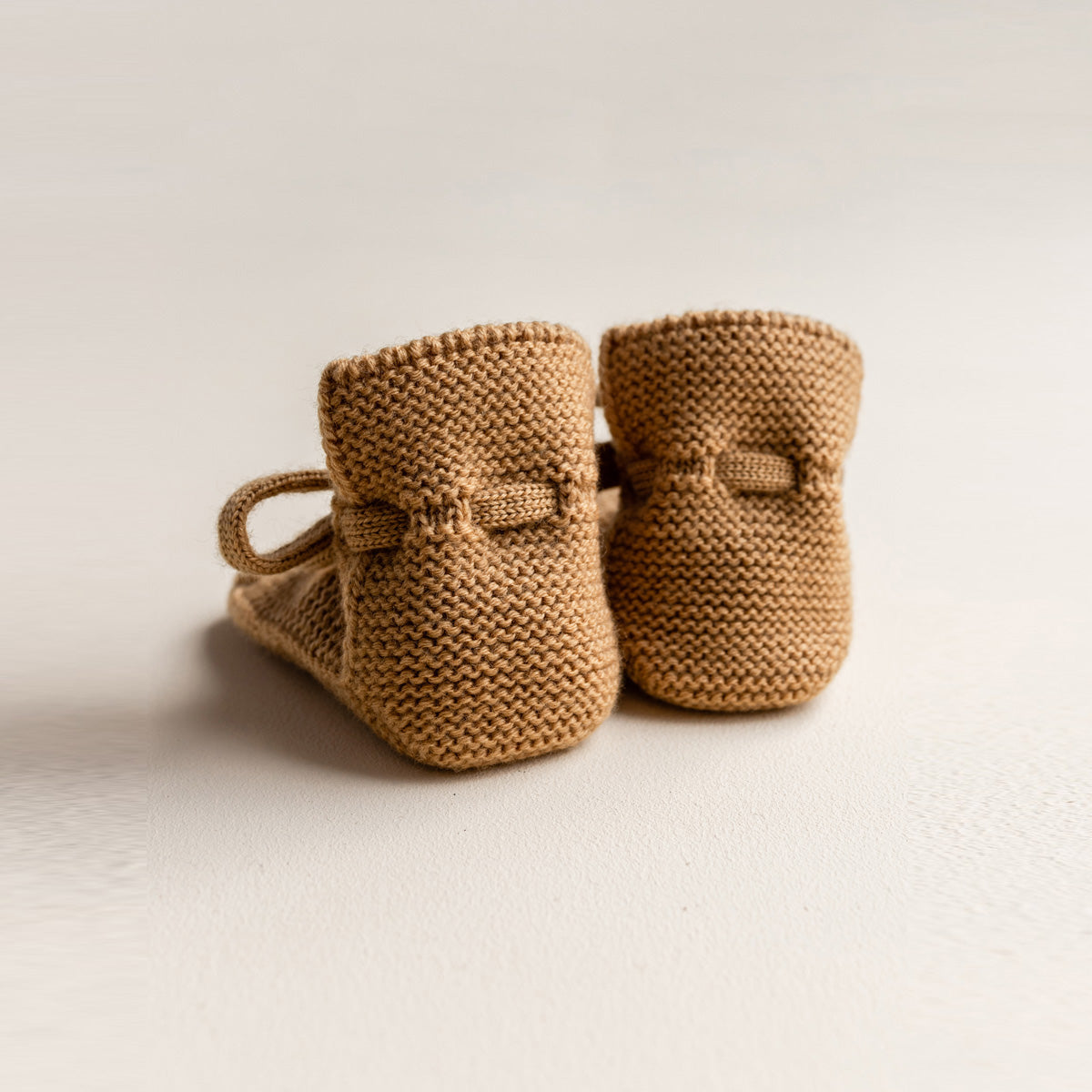 HVID Knitted Baby Booties made of extra fine Italian merino wool in a charming cotton bag HS