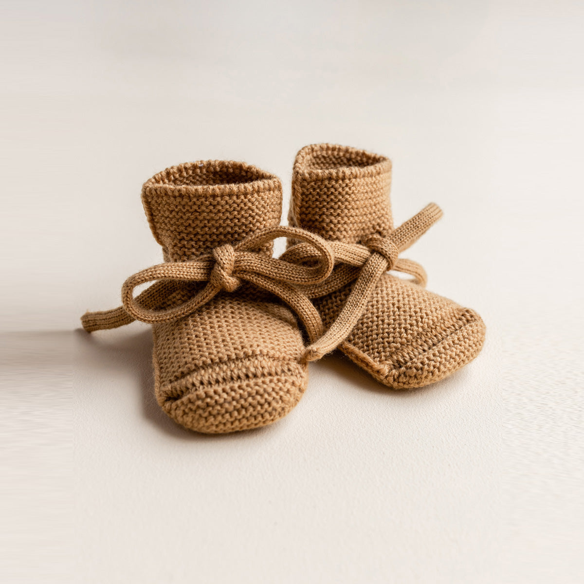 HVID Knitted Baby Booties made of extra fine Italian merino wool in a charming cotton bag HS