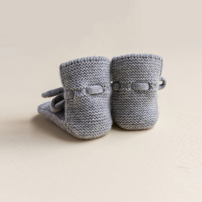 HVID Knitted Baby Booties made of extra fine Italian merino wool in a charming cotton bag HS