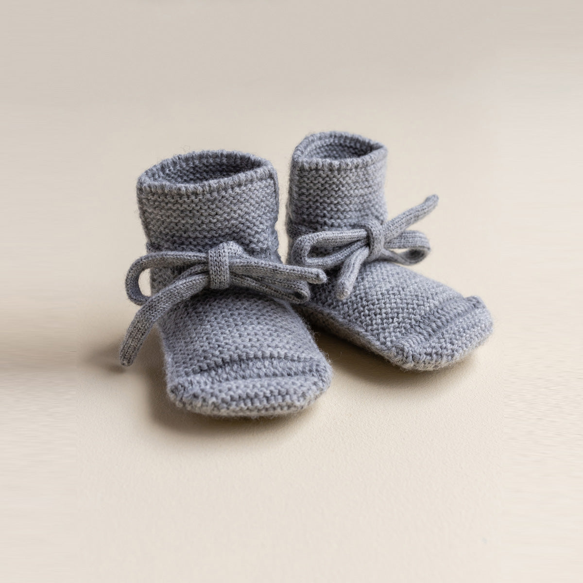 HVID Knitted Baby Booties made of extra fine Italian merino wool in a charming cotton bag HS