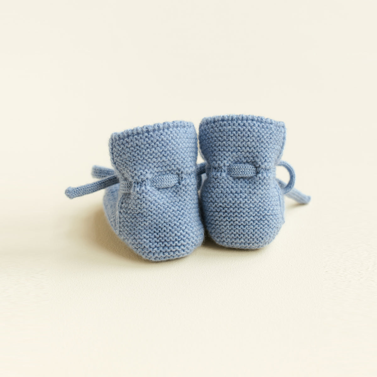 HVID Knitted Baby Booties made of extra fine Italian merino wool in a charming cotton bag