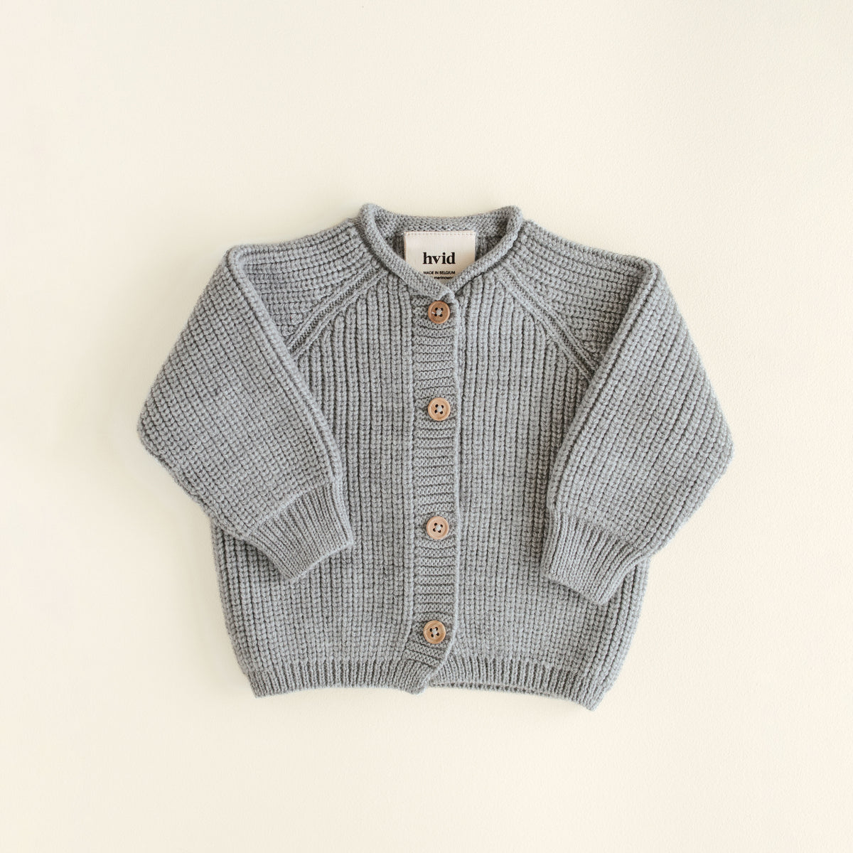 Hvid - Cardigan Inga grey melange