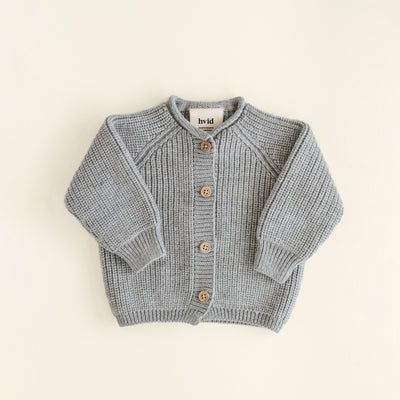 Hvid - Cardigan Inga grey melange