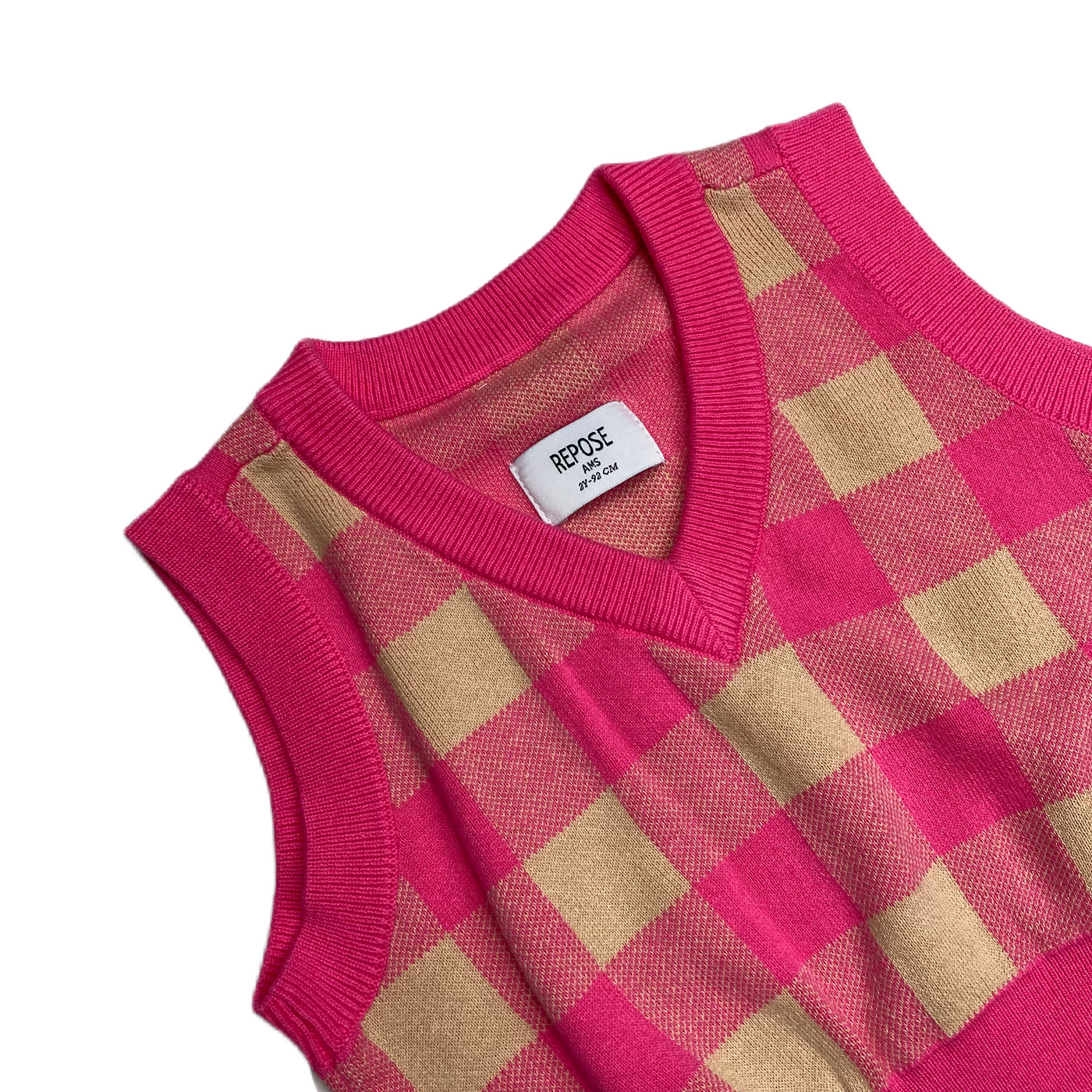 Repose AMS - Checkered Spencer Pop Pink 2y