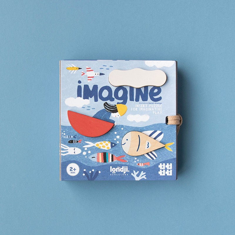 Imagination puzzle for toddlers with wooden pieces that transform meaning, four 3-piece puzzles, for ages 2+ – safe and creative play