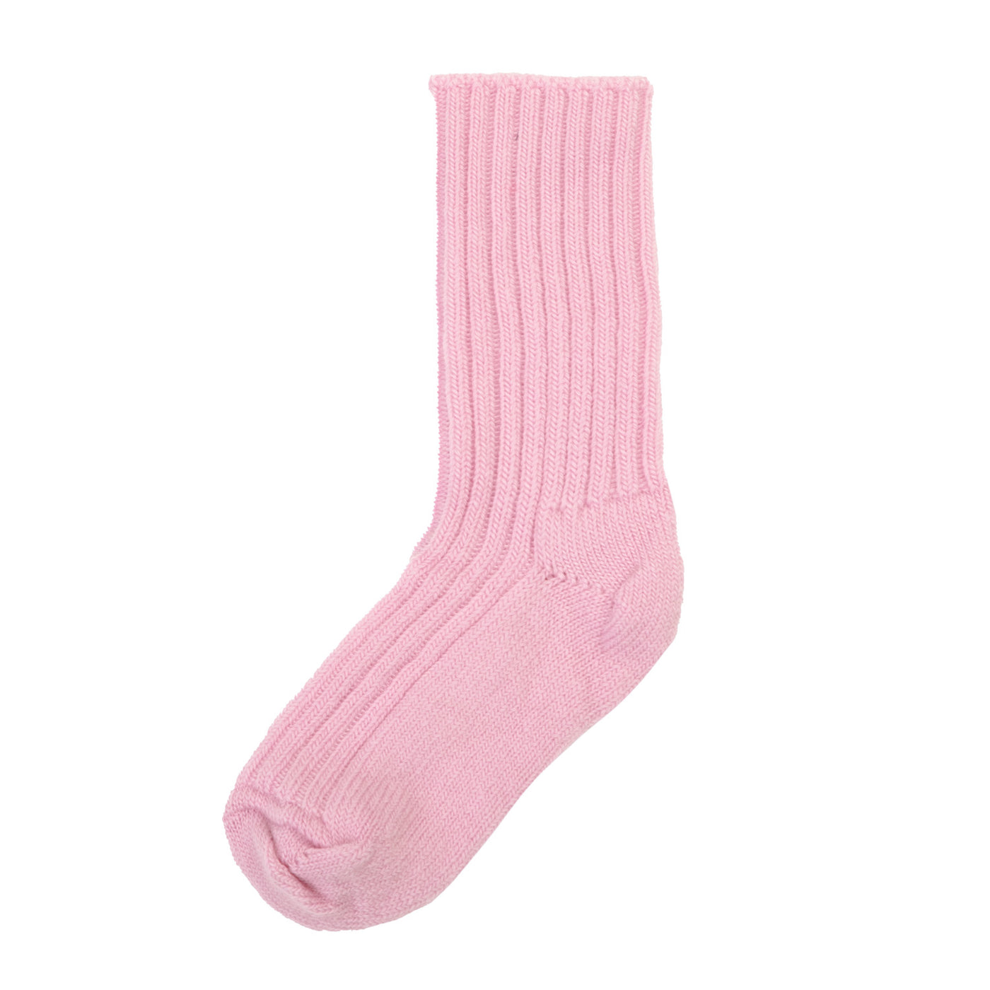 Chunky knitted wool socks by Joha in soft rosa – warm and breathable baby wool socks for cozy winter comfort.