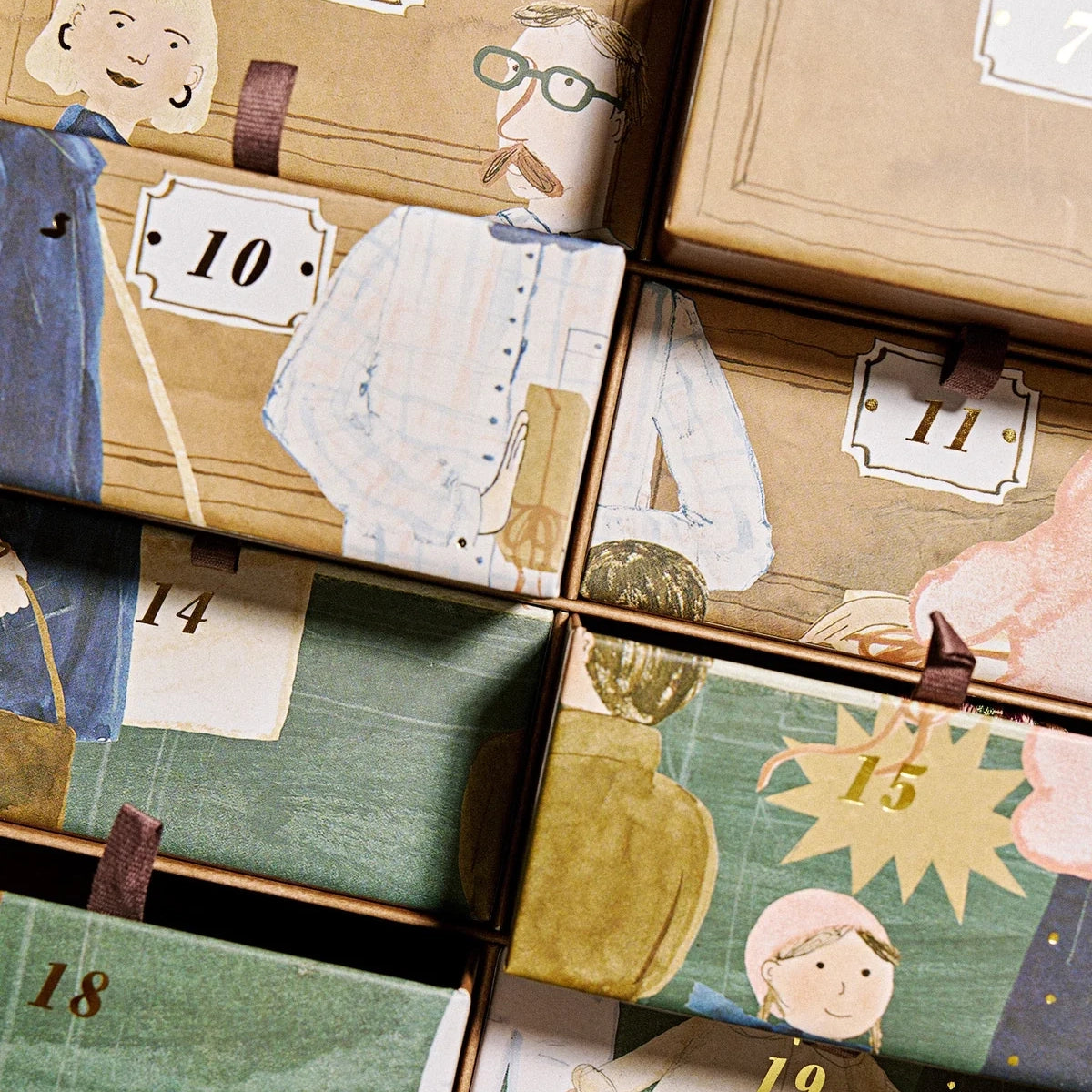 KKNEKKI Advent Calendar 2026 with 41 hair ties and Christmas in Amsterdam artwork by Signe Torp