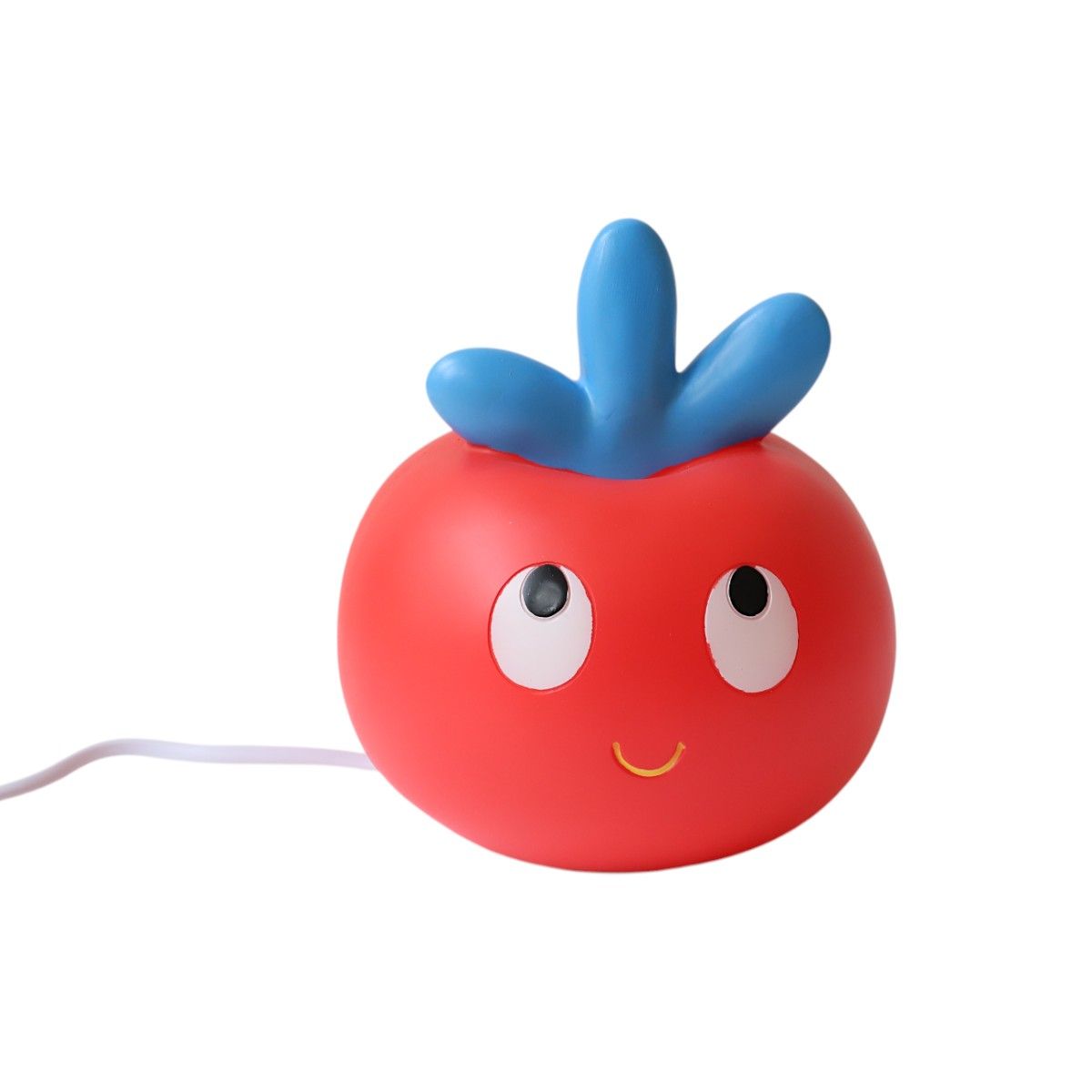 Le Petit Souk Red Apple Lamp – resin apple-shaped decorative lamp from the Vichy Chéri Collection, emits soft light for children’s bedrooms