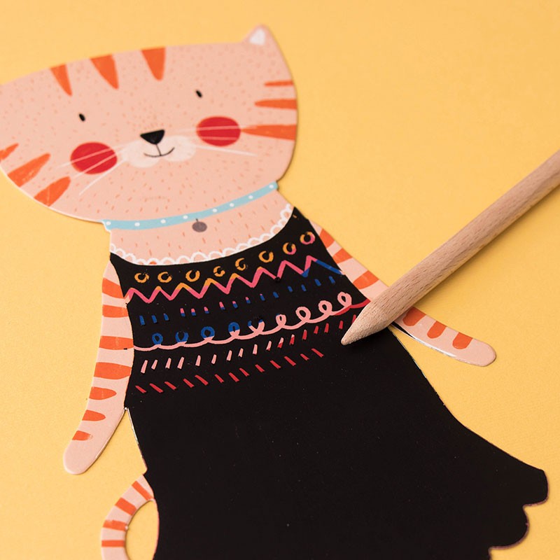 Tickle Me Animal Costume Design Set for kids aged 4 and up, includes 10 animal cards and 1 pencil, perfect for creating colorful costumes, encouraging creativity, and developing fine motor skills.