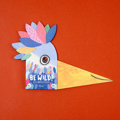 BE WILD! Bird Mask with 150 Stickers by Londji, sustainable and creative toy for children, made from recycled cardboard.