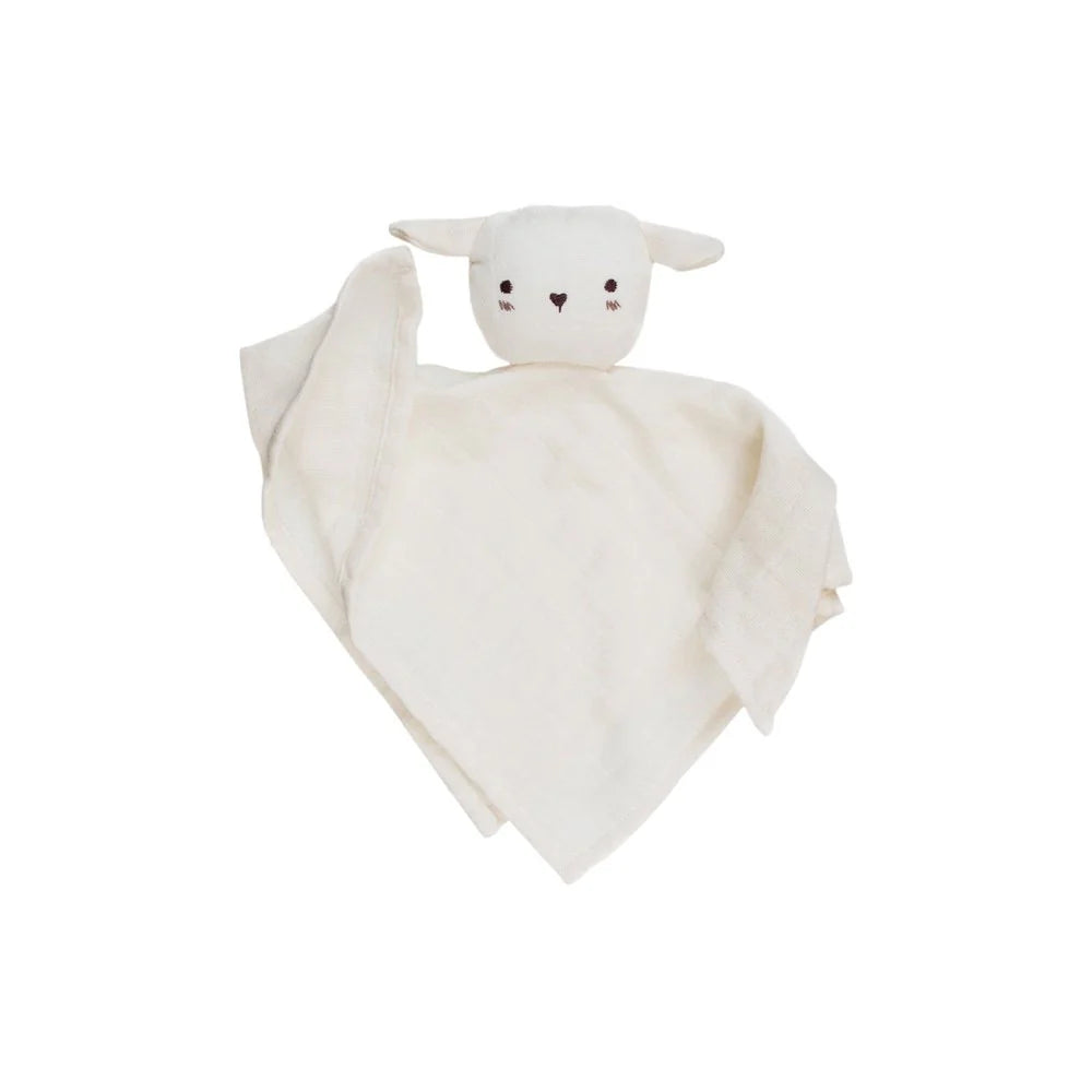 Super soft cuddle cloth made of double cotton muslin by Main Sauvage in the color nut, breathable and Oeko-Tex Standard 100 certified comforter for babies.