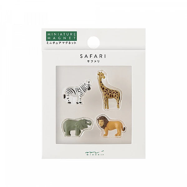 Midori safari mini magnets set 4 pieces