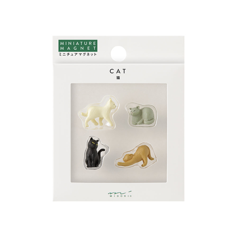 Midori cat mini magnets set 4 pieces