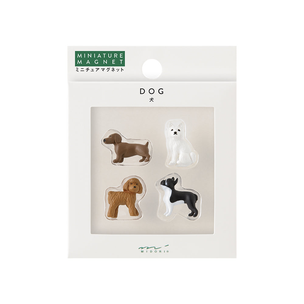 Midori dog mini magnets set 4 pieces