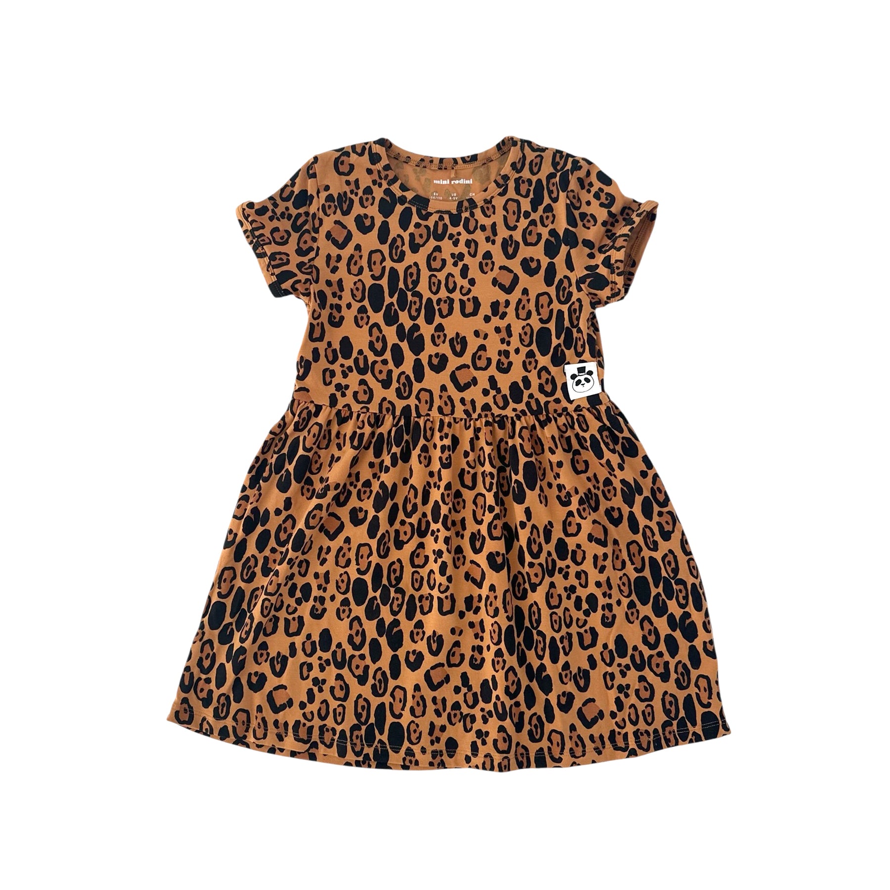 Mini Rodini sleeveless dress leopard dress size 4/5