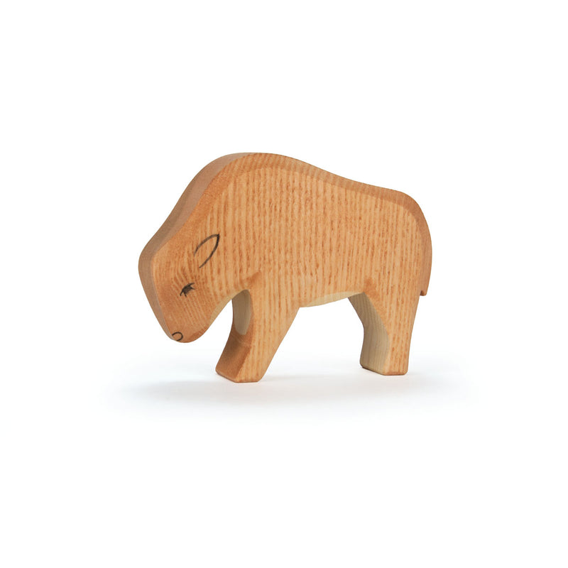 Ostheimer small wooden bison figure handcrafted from ash wood