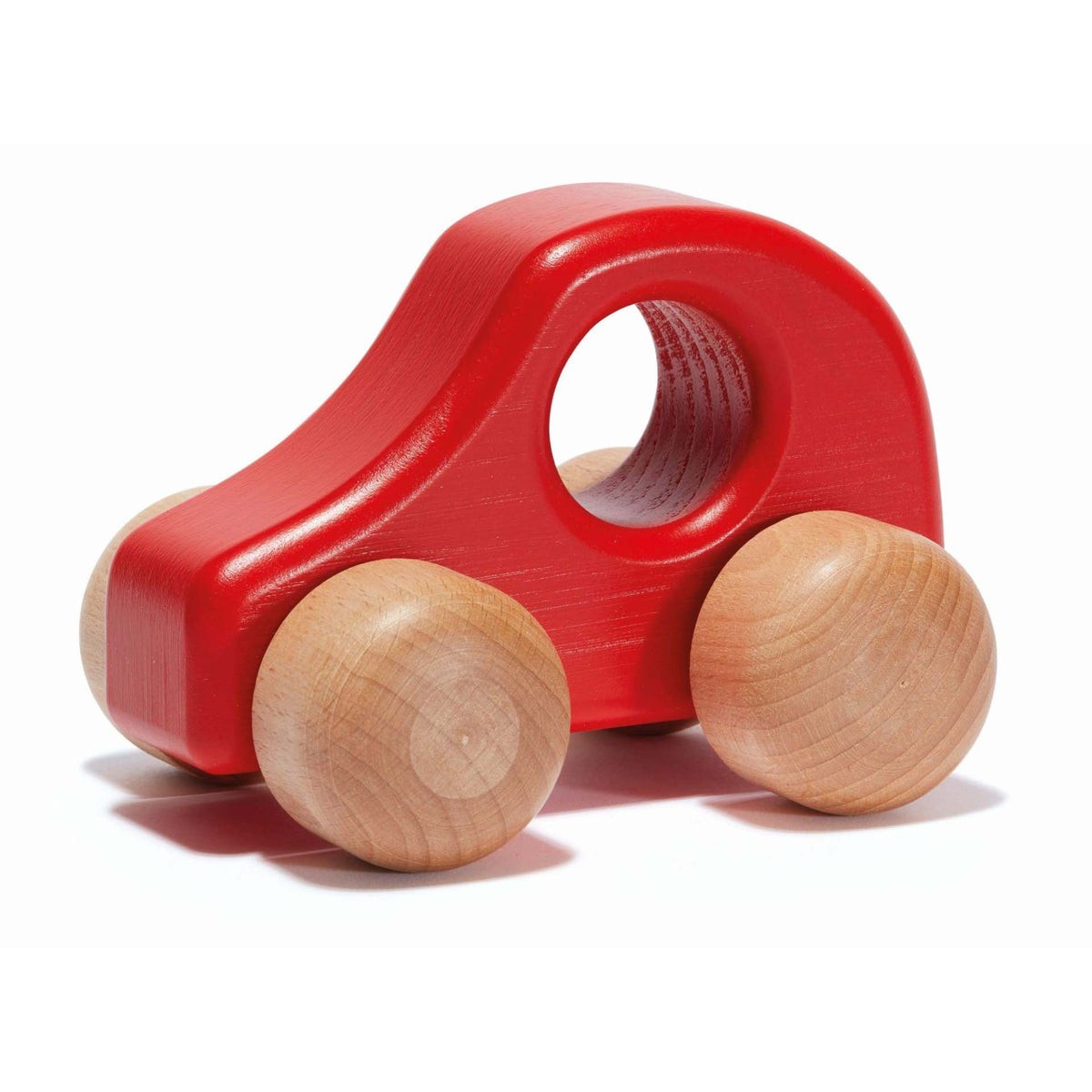 Ostheimer large red wooden toy car made from solid beech wood