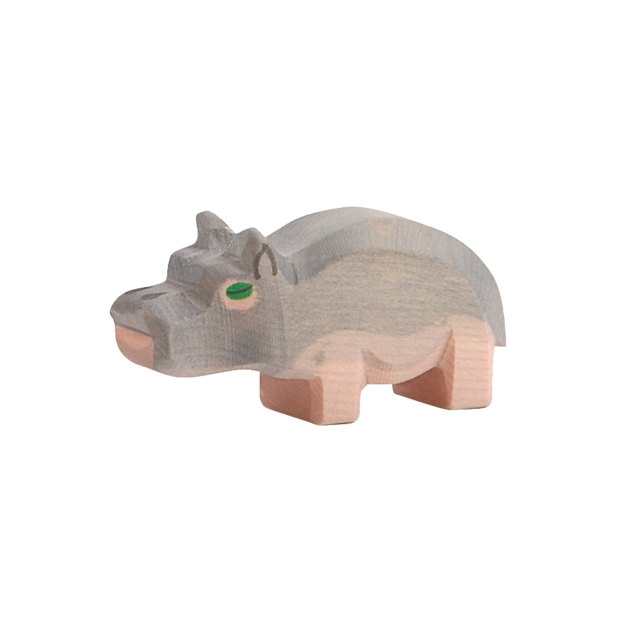 Ostheimer small wooden hippopotamus figure handcrafted from maple wood in Germany