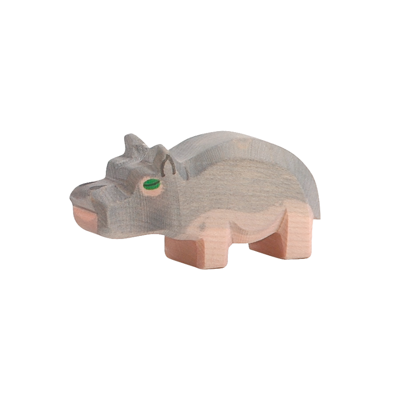 Ostheimer small wooden hippopotamus figure handcrafted from maple wood in Germany