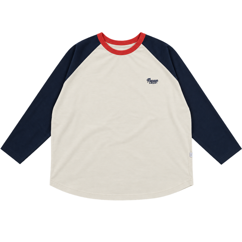 raglan long sleeve - blue note colour block