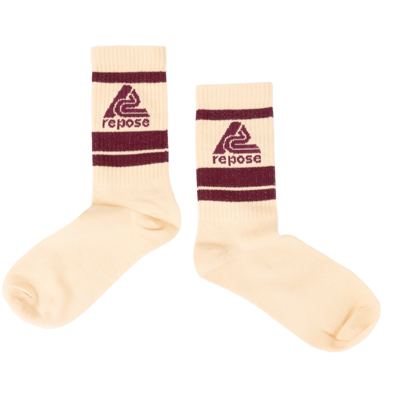 sporty socks - sand logo