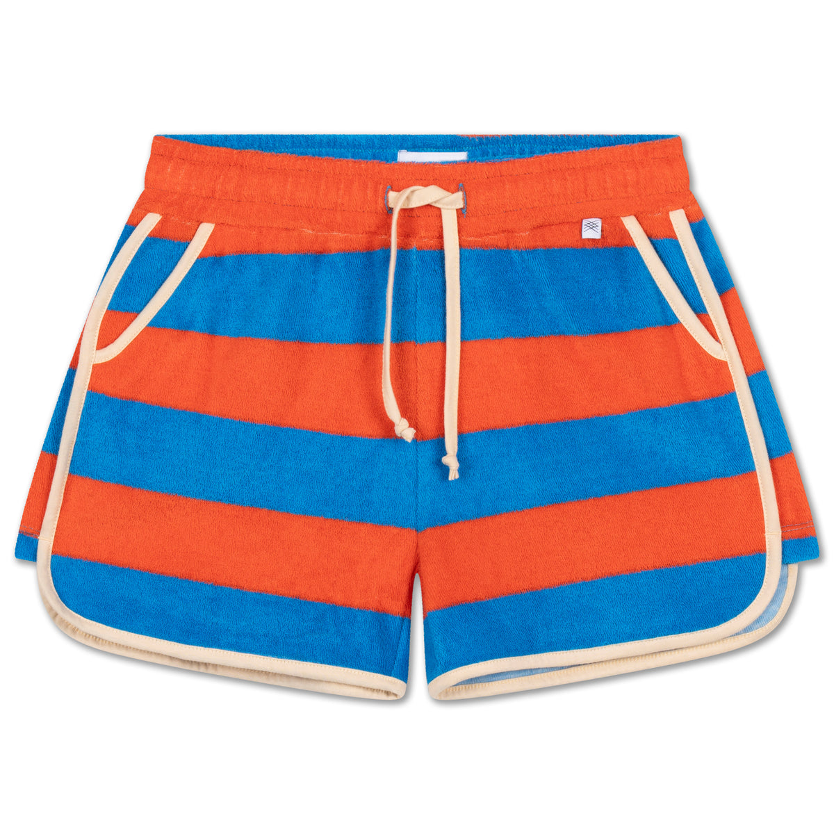 sporty short - wave flame block stripe