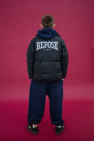 puffer coat - graphite night
