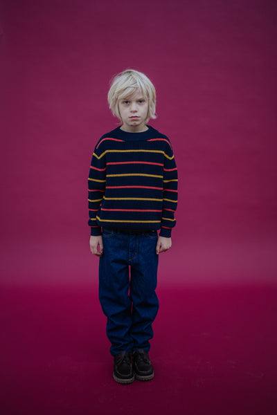 5 pocket - rinsed blue