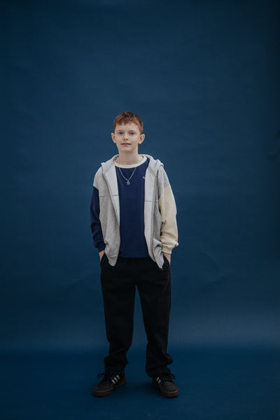 zip hoodie - color block