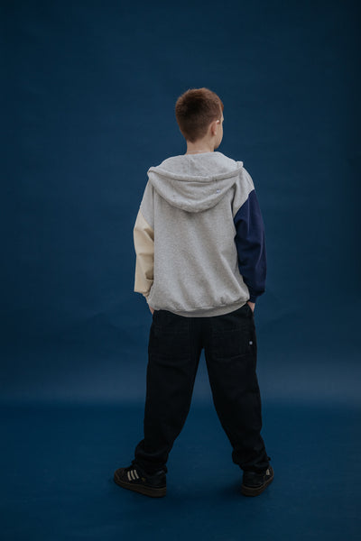 zip hoodie - color block