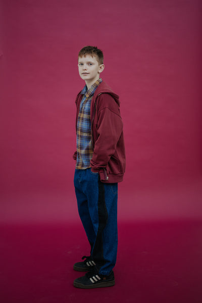 wide pant - color block